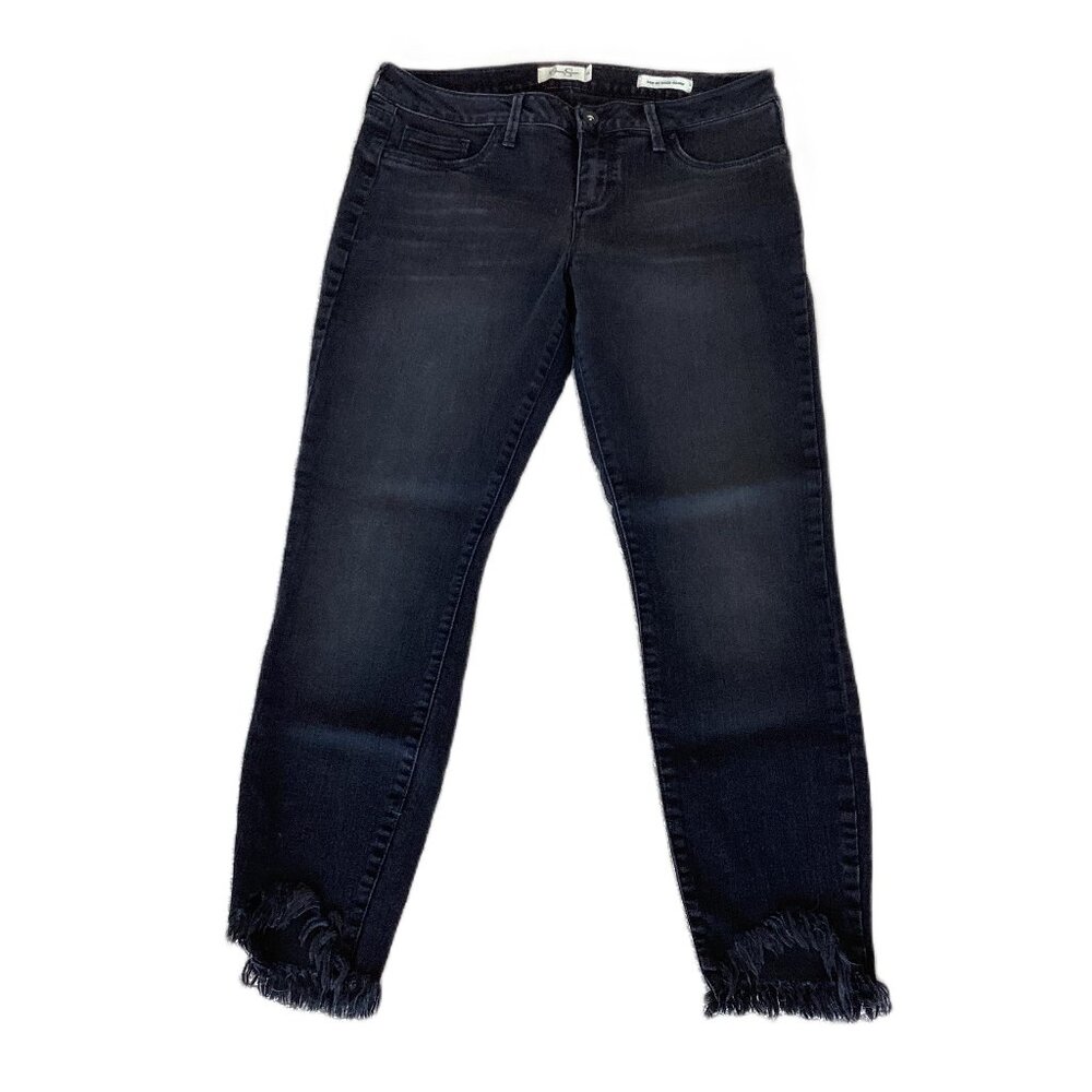Jessica Simpson Black Ankle Length Jeans with Fray Hem